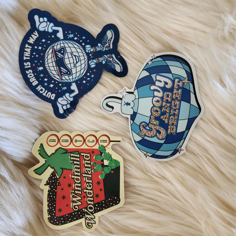 Set of Three Dutch Bro Stickers